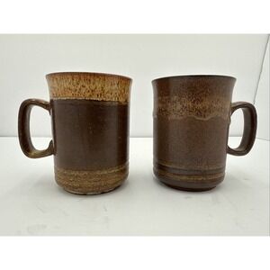 Vintage (2) Dunoon Studio Pottery Ceramics Made In Scotland  Stoneware Cups Mugs